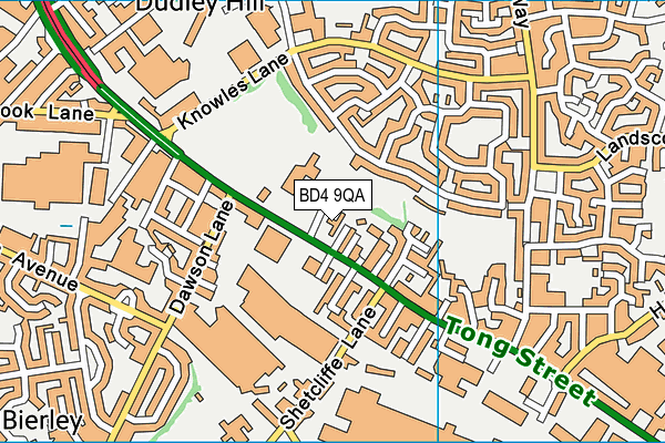 BD4 9QA map - OS VectorMap District (Ordnance Survey) BD4 9QA map - OS VectorMap District (Ordnance Survey)