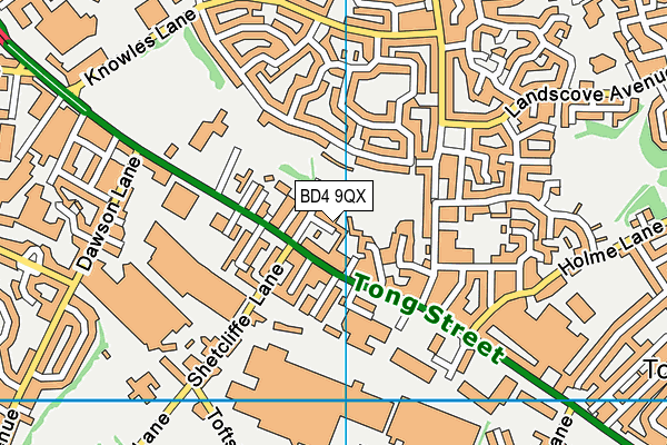 BD4 9QX map - OS VectorMap District (Ordnance Survey) BD4 9QX map - OS VectorMap District (Ordnance Survey)