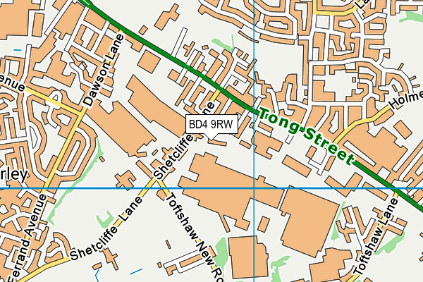 BD4 9RW map - OS VectorMap District (Ordnance Survey) BD4 9RW map - OS VectorMap District (Ordnance Survey)