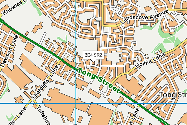 BD4 9RZ map - OS VectorMap District (Ordnance Survey) BD4 9RZ map - OS VectorMap District (Ordnance Survey)