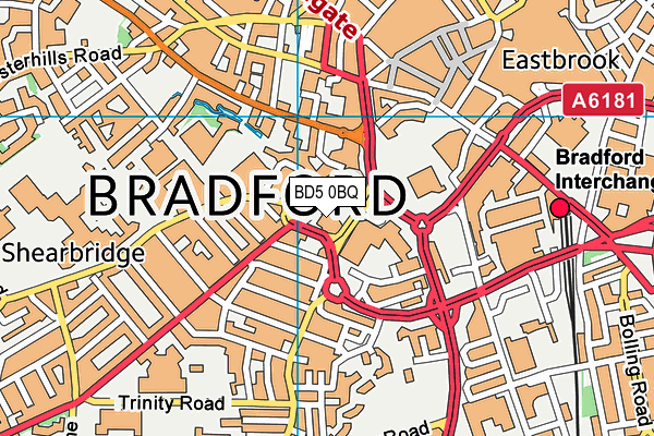BD5 0BQ map - OS VectorMap District (Ordnance Survey) BD5 0BQ map - OS VectorMap District (Ordnance Survey)