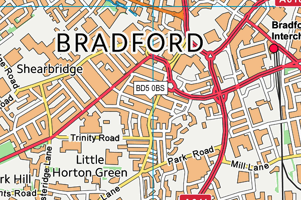 BD5 0BS map - OS VectorMap District (Ordnance Survey) BD5 0BS map - OS VectorMap District (Ordnance Survey)