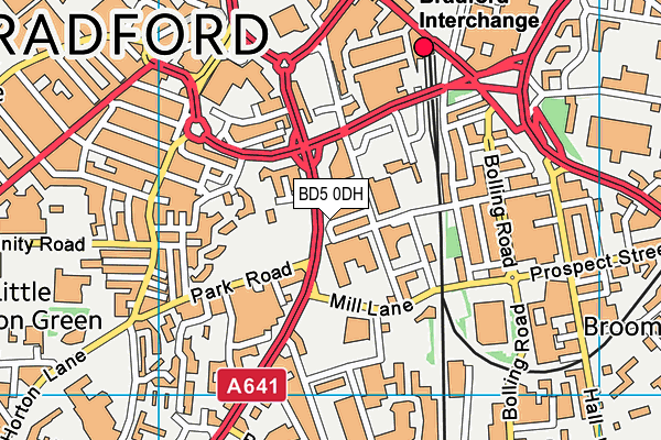 BD5 0DH map - OS VectorMap District (Ordnance Survey) BD5 0DH map - OS VectorMap District (Ordnance Survey)