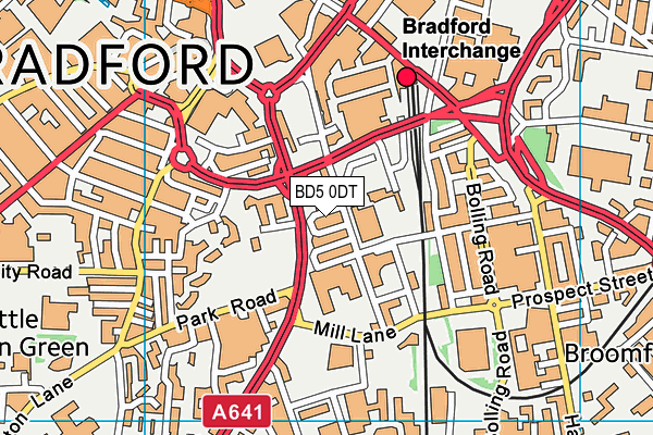 BD5 0DT map - OS VectorMap District (Ordnance Survey) BD5 0DT map - OS VectorMap District (Ordnance Survey)