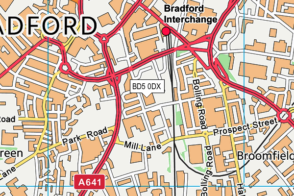 BD5 0DX map - OS VectorMap District (Ordnance Survey) BD5 0DX map - OS VectorMap District (Ordnance Survey)
