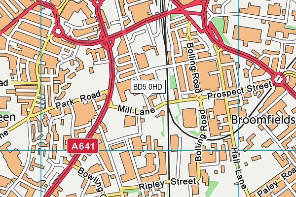 BD5 0HD map - OS VectorMap District (Ordnance Survey) BD5 0HD map - OS VectorMap District (Ordnance Survey)