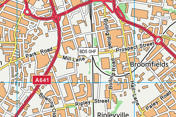 BD5 0HF map - OS VectorMap District (Ordnance Survey) BD5 0HF map - OS VectorMap District (Ordnance Survey)