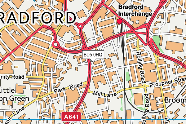 BD5 0HQ map - OS VectorMap District (Ordnance Survey) BD5 0HQ map - OS VectorMap District (Ordnance Survey)