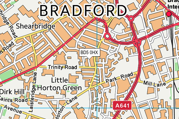 BD5 0HX map - OS VectorMap District (Ordnance Survey) BD5 0HX map - OS VectorMap District (Ordnance Survey)