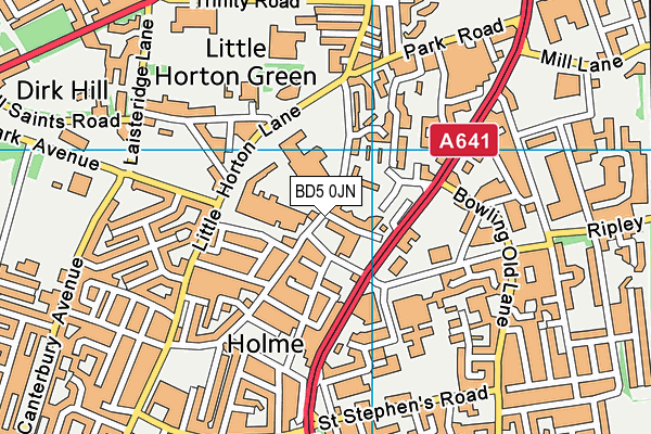 BD5 0JN map - OS VectorMap District (Ordnance Survey) BD5 0JN map - OS VectorMap District (Ordnance Survey)