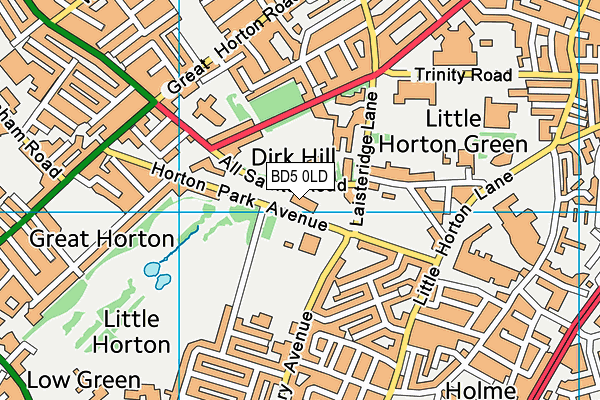 BD5 0LD map - OS VectorMap District (Ordnance Survey) BD5 0LD map - OS VectorMap District (Ordnance Survey)