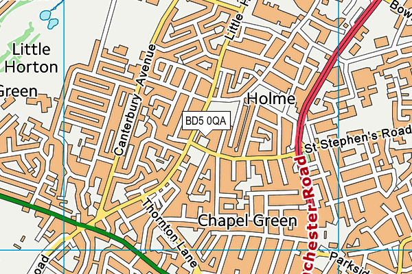 BD5 0QA map - OS VectorMap District (Ordnance Survey) BD5 0QA map - OS VectorMap District (Ordnance Survey)
