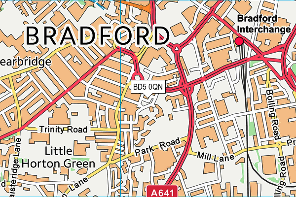 BD5 0QN map - OS VectorMap District (Ordnance Survey) BD5 0QN map - OS VectorMap District (Ordnance Survey)