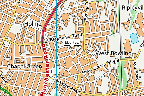 BD5 7BE map - OS VectorMap District (Ordnance Survey) BD5 7BE map - OS VectorMap District (Ordnance Survey)