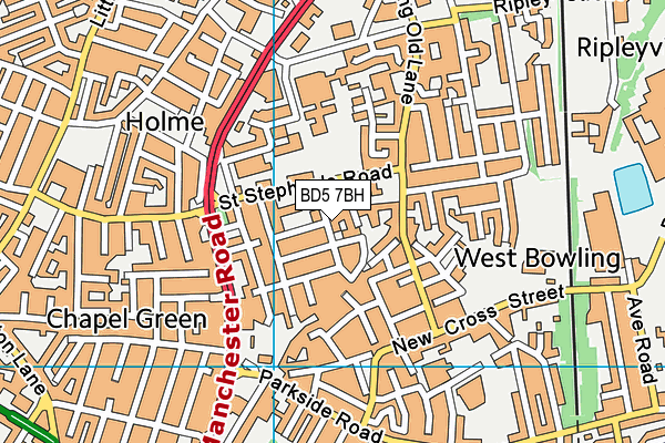BD5 7BH map - OS VectorMap District (Ordnance Survey) BD5 7BH map - OS VectorMap District (Ordnance Survey)