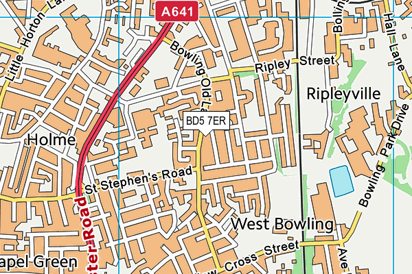 BD5 7ER map - OS VectorMap District (Ordnance Survey) BD5 7ER map - OS VectorMap District (Ordnance Survey)