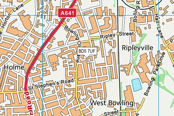 BD5 7UF map - OS VectorMap District (Ordnance Survey) BD5 7UF map - OS VectorMap District (Ordnance Survey)