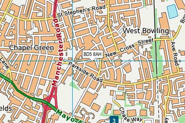 BD5 8AH map - OS VectorMap District (Ordnance Survey) BD5 8AH map - OS VectorMap District (Ordnance Survey)