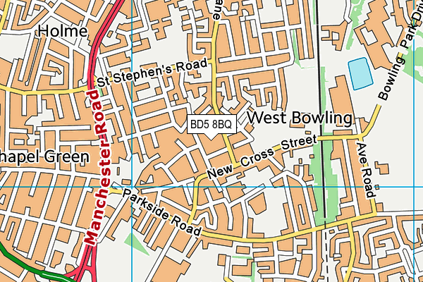 BD5 8BQ map - OS VectorMap District (Ordnance Survey) BD5 8BQ map - OS VectorMap District (Ordnance Survey)
