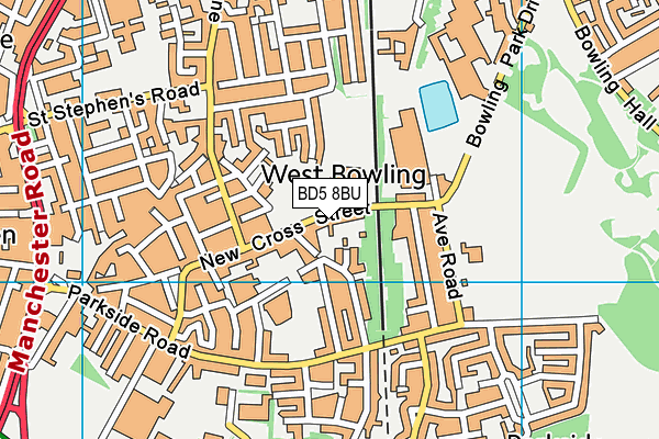 BD5 8BU map - OS VectorMap District (Ordnance Survey) BD5 8BU map - OS VectorMap District (Ordnance Survey)