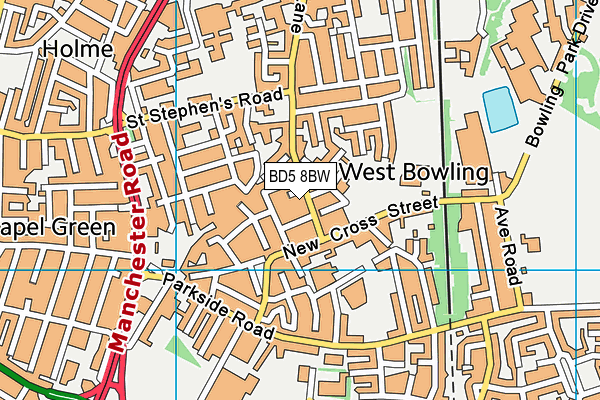 BD5 8BW map - OS VectorMap District (Ordnance Survey) BD5 8BW map - OS VectorMap District (Ordnance Survey)