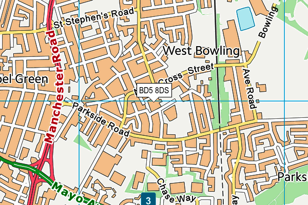 BD5 8DS map - OS VectorMap District (Ordnance Survey) BD5 8DS map - OS VectorMap District (Ordnance Survey)