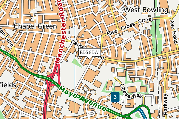 BD5 8DW map - OS VectorMap District (Ordnance Survey) BD5 8DW map - OS VectorMap District (Ordnance Survey)