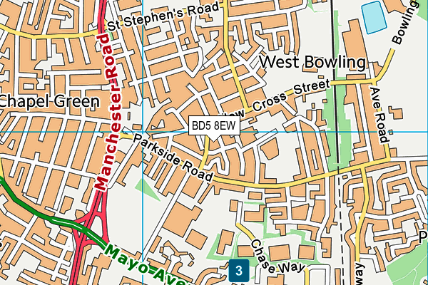 BD5 8EW map - OS VectorMap District (Ordnance Survey) BD5 8EW map - OS VectorMap District (Ordnance Survey)