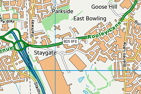 BD5 8FE map - OS VectorMap District (Ordnance Survey) BD5 8FE map - OS VectorMap District (Ordnance Survey)
