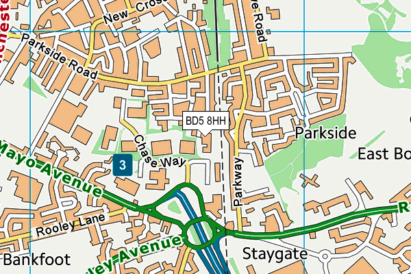 BD5 8HH map - OS VectorMap District (Ordnance Survey) BD5 8HH map - OS VectorMap District (Ordnance Survey)