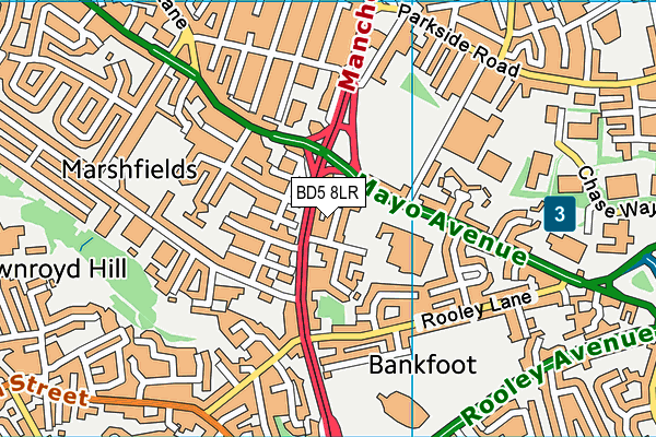 BD5 8LR map - OS VectorMap District (Ordnance Survey) BD5 8LR map - OS VectorMap District (Ordnance Survey)