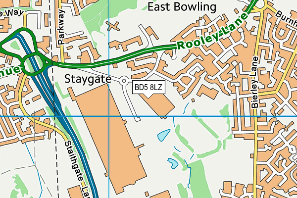 BD5 8LZ map - OS VectorMap District (Ordnance Survey) BD5 8LZ map - OS VectorMap District (Ordnance Survey)