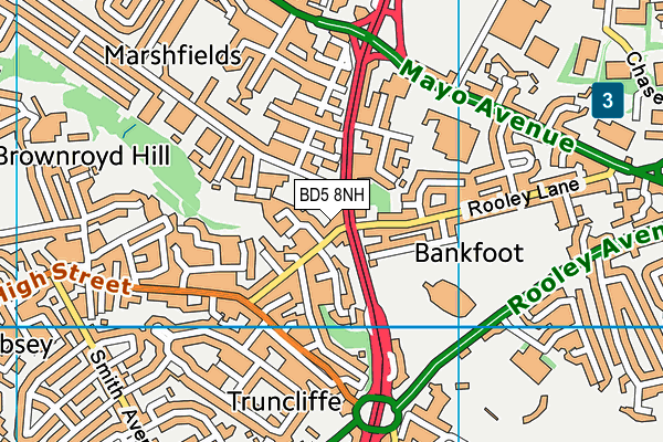 BD5 8NH map - OS VectorMap District (Ordnance Survey) BD5 8NH map - OS VectorMap District (Ordnance Survey)