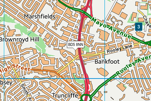 BD5 8NN map - OS VectorMap District (Ordnance Survey)