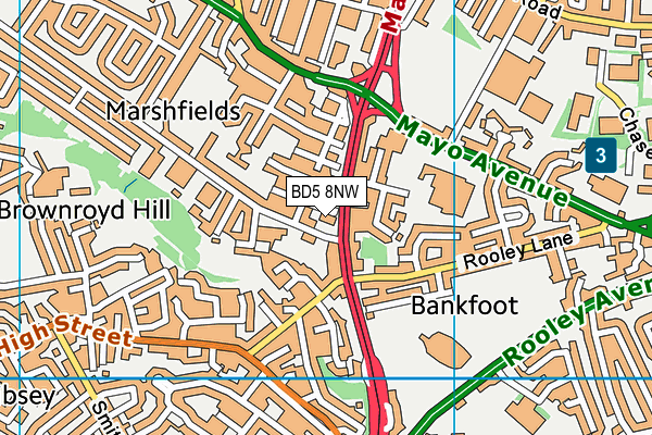BD5 8NW map - OS VectorMap District (Ordnance Survey) BD5 8NW map - OS VectorMap District (Ordnance Survey)