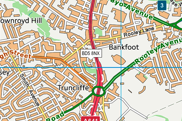 BD5 8NX map - OS VectorMap District (Ordnance Survey) BD5 8NX map - OS VectorMap District (Ordnance Survey)