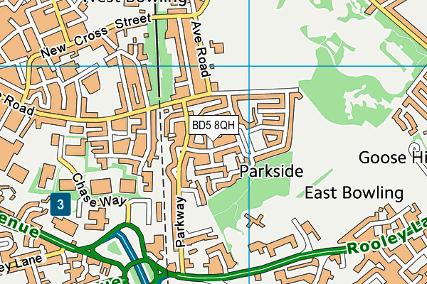 BD5 8QH map - OS VectorMap District (Ordnance Survey) BD5 8QH map - OS VectorMap District (Ordnance Survey)