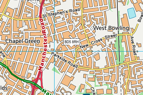 BD5 8RH map - OS VectorMap District (Ordnance Survey) BD5 8RH map - OS VectorMap District (Ordnance Survey)