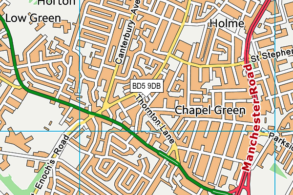 BD5 9DB map - OS VectorMap District (Ordnance Survey) BD5 9DB map - OS VectorMap District (Ordnance Survey)