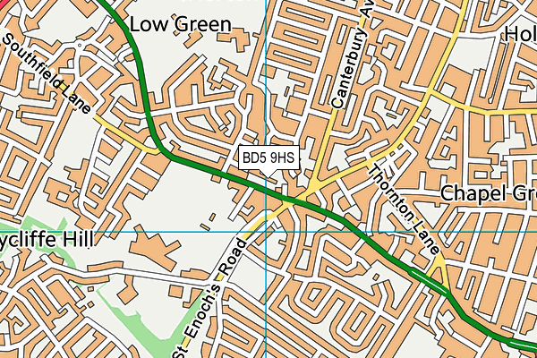 BD5 9HS map - OS VectorMap District (Ordnance Survey) BD5 9HS map - OS VectorMap District (Ordnance Survey)
