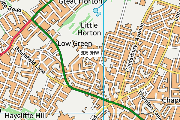 BD5 9HW map - OS VectorMap District (Ordnance Survey) BD5 9HW map - OS VectorMap District (Ordnance Survey)