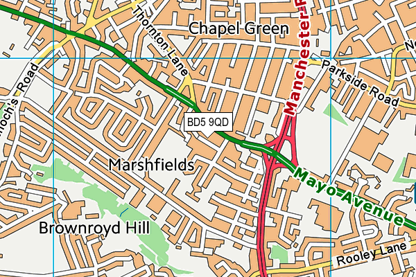BD5 9QD map - OS VectorMap District (Ordnance Survey) BD5 9QD map - OS VectorMap District (Ordnance Survey)