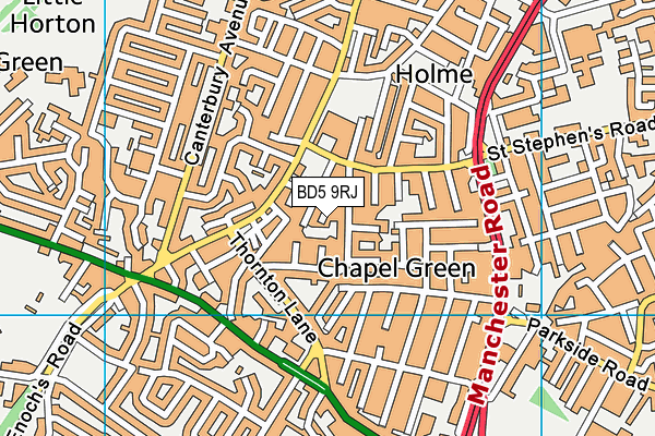 BD5 9RJ map - OS VectorMap District (Ordnance Survey) BD5 9RJ map - OS VectorMap District (Ordnance Survey)