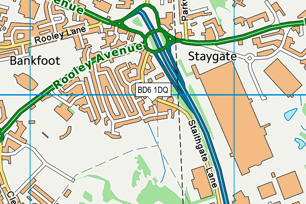 BD6 1DQ map - OS VectorMap District (Ordnance Survey) BD6 1DQ map - OS VectorMap District (Ordnance Survey)