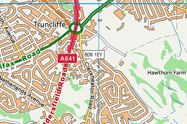 BD6 1EY map - OS VectorMap District (Ordnance Survey) BD6 1EY map - OS VectorMap District (Ordnance Survey)