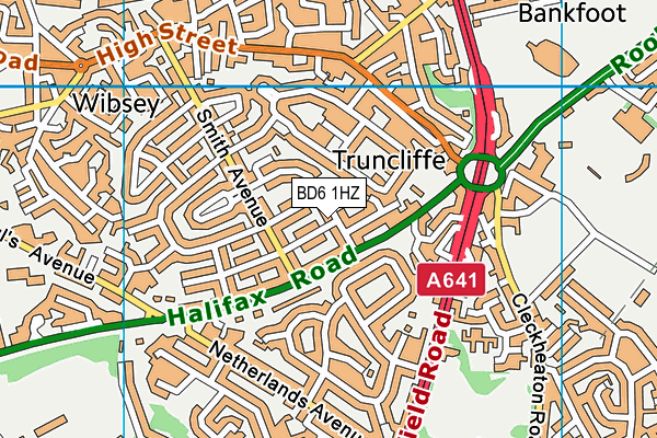 BD6 1HZ map - OS VectorMap District (Ordnance Survey) BD6 1HZ map - OS VectorMap District (Ordnance Survey)