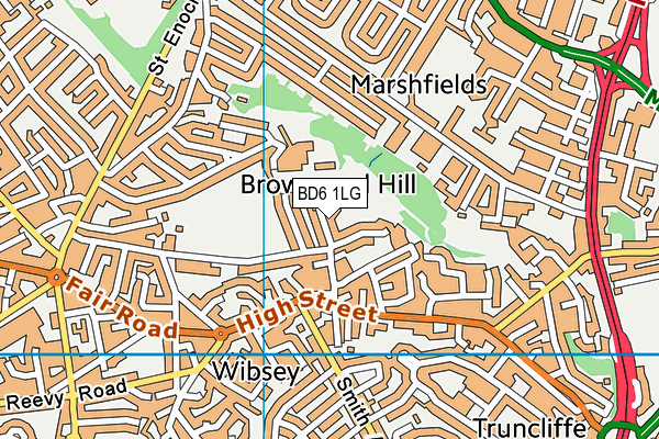 BD6 1LG map - OS VectorMap District (Ordnance Survey) BD6 1LG map - OS VectorMap District (Ordnance Survey)
