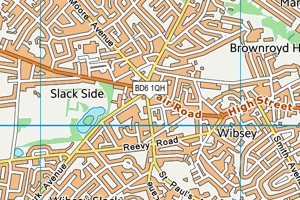 BD6 1QH map - OS VectorMap District (Ordnance Survey) BD6 1QH map - OS VectorMap District (Ordnance Survey)