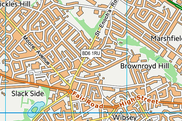 BD6 1RU map - OS VectorMap District (Ordnance Survey) BD6 1RU map - OS VectorMap District (Ordnance Survey)