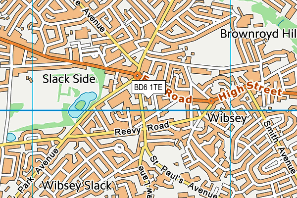 BD6 1TE map - OS VectorMap District (Ordnance Survey) BD6 1TE map - OS VectorMap District (Ordnance Survey)